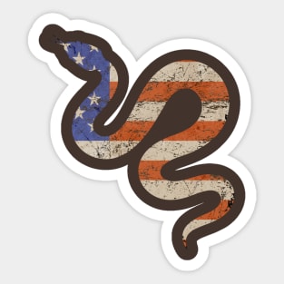 USA flag Snake Art work Sticker